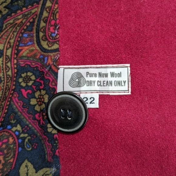 PURE WOOL Pea Coat, Vintage, Dolman Sleeve, Size 22, Gorgeous! - Picture 3 of 6